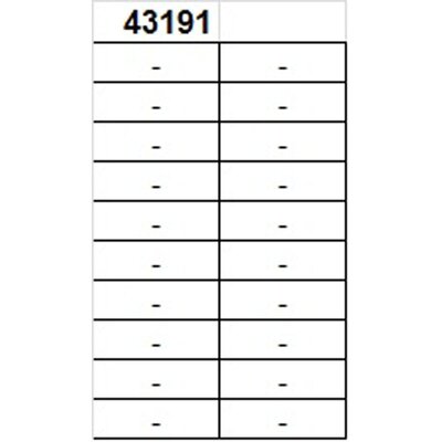 Oznacznik na złącze "-", 43191
