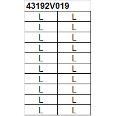 Oznacznik na złącze "L", 43192V019