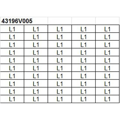 Oznacznik na złącze "L1", 43196V005
