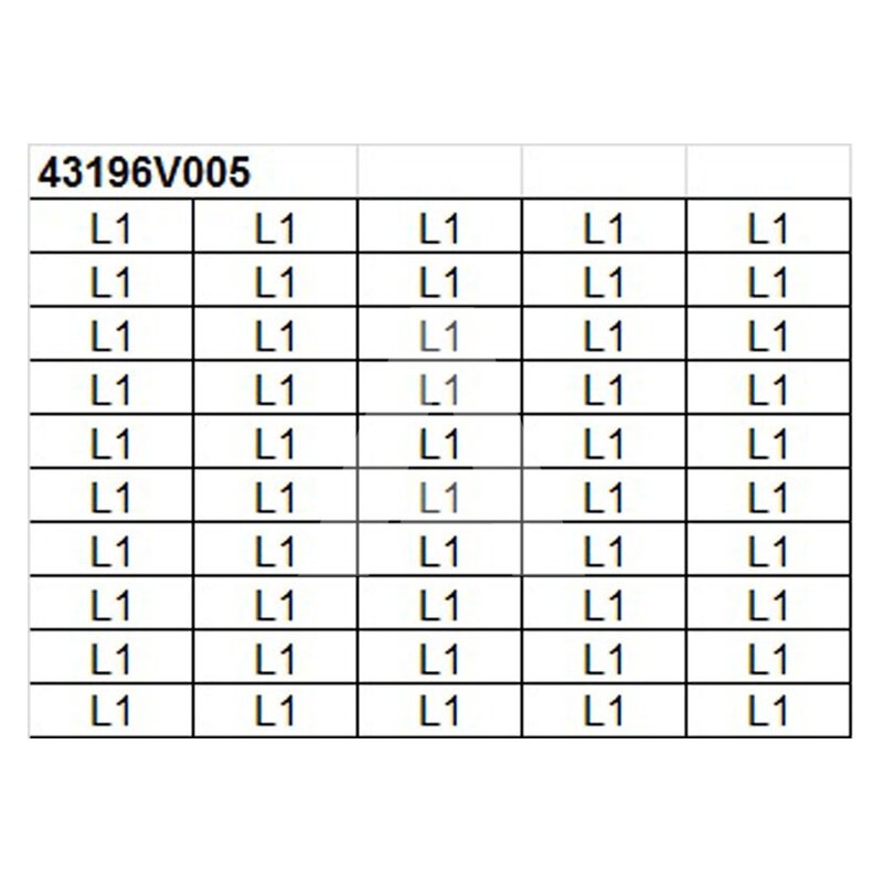 Oznacznik na złącze "L1", 43196V005
