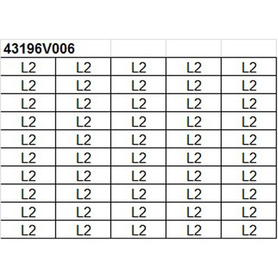 Oznacznik na złącze "L2", 43196V006