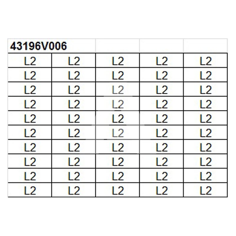 Oznacznik na złącze "L2",  43196V006