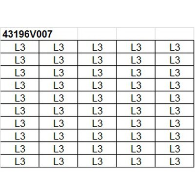 Oznacznik na złącze "L3", 43196V007