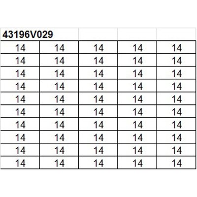 Oznacznik na złącze "14", 43196V029