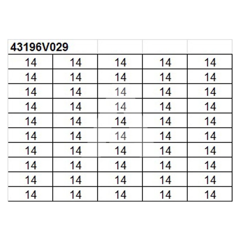 Oznacznik na złącze "14", 43196V029