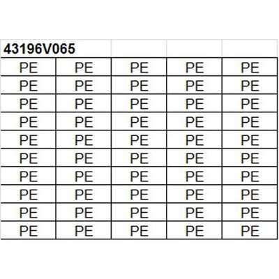 Oznacznik na złącze "PE", 43196V065