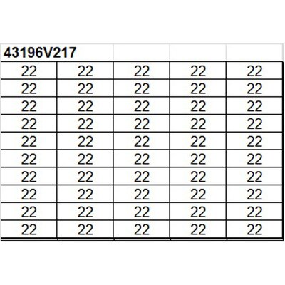 Oznacznik na złącze "22", 43196V217