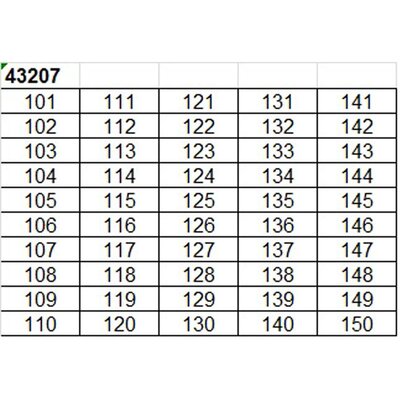 Oznacznik na złącze "101-150", 43207