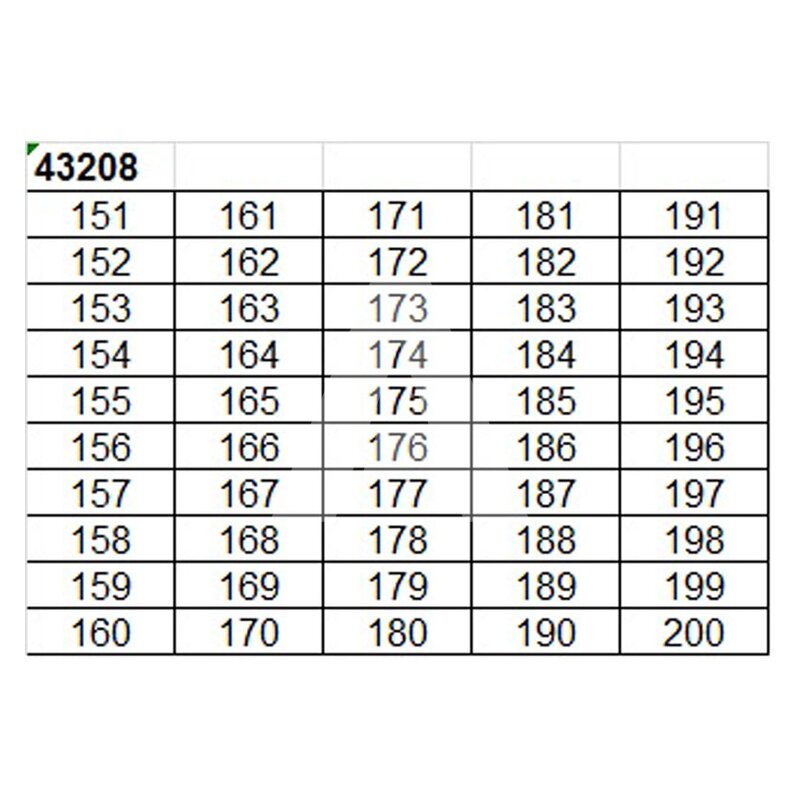Oznacznik na złącze "151-200", 43208