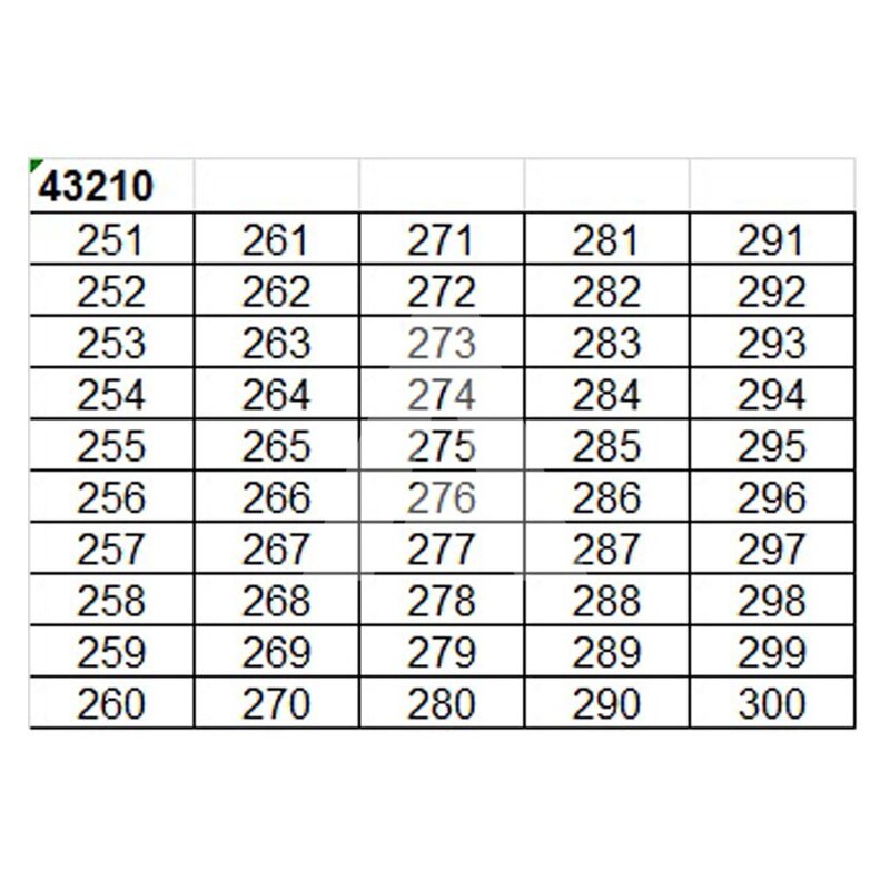 Oznacznik na złącze "251-300", 43210