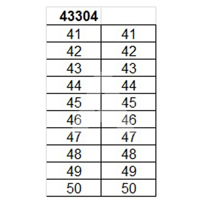 Oznacznik na złącze "41-50", 43304