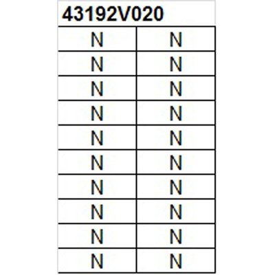 Oznacznik na złącze "N",  43192V020
