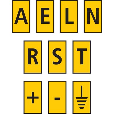 Oznacznik zatrzaskowy, wstępnie zadrukowany, nadruk A.E.L.N.R.S.T, 561-02994