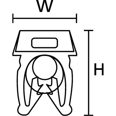 Oznacznik zatrzaskowy, wstępnie zadrukowany, nadruk D, 561-03044 - schemat 1