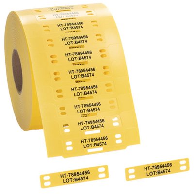 Oznaczniki montowane opaskami, do drukarek TT431 i TT4030, 11,6x60 mm, żółte (1000 szt.), 556-80514 - zdjęcie 2