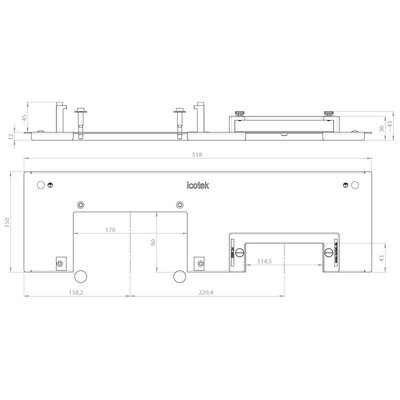 Płyta podłogowa KDR-ESR TS8-1200, 518x150x57 mm, 43084