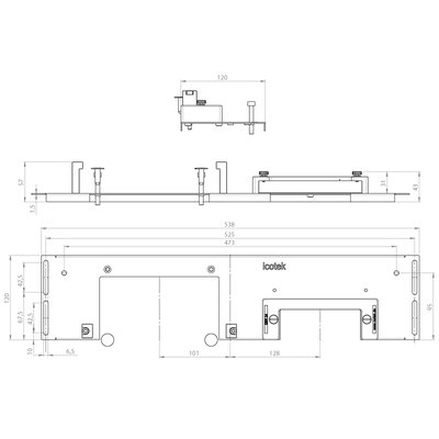 Płyta podłogowa typu KDR-ESR-VX25-1200, 44511 - schemat