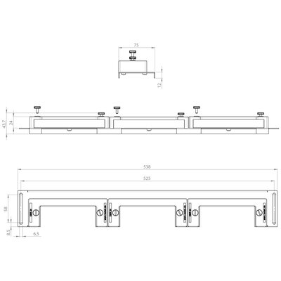 Płyta podłogowa typu KDR-ESR-VX25-1200, 44515 - schemat