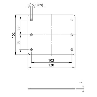 Zaślepka metalowa 42026 - schemat