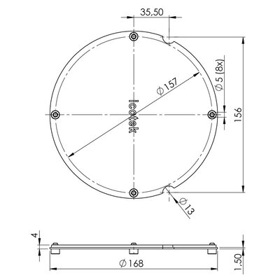 Zaślepka metalowa 42633 - schemat