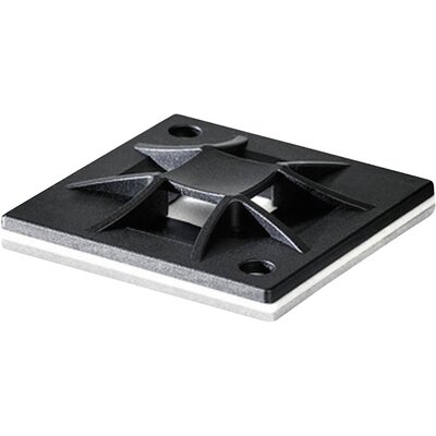 Element mocujący z klejem QM20APT-A, 20x20 mm do opasek kablowych, czarny, 151-02972 - zdjęcie