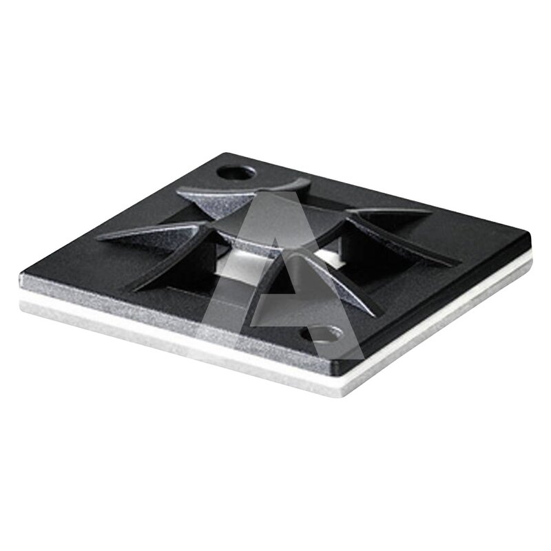 Element mocujący z klejem QM20APT-A, 20x20 mm do opasek kablowych, czarny, 151-02972 - zdjęcie
