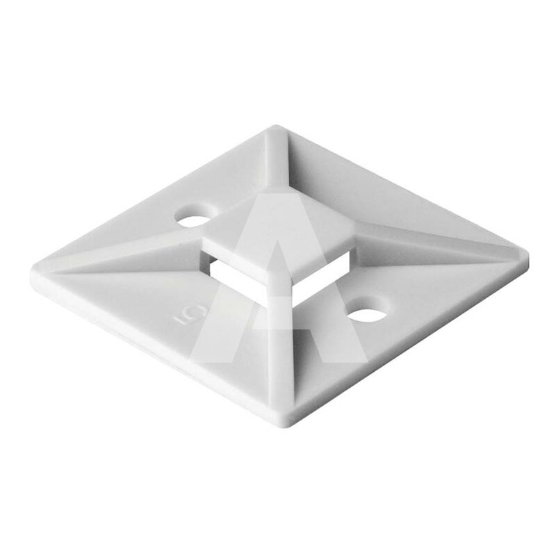 Element mocujący do opasek kablowych, montowany na śrubę 19x19 mm, kolor naturalny, 151-28359 