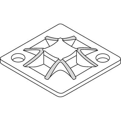Element mocujący do opasek kablowych, samoprzylepny/montowany na śrubę, 151-10916 - schemat