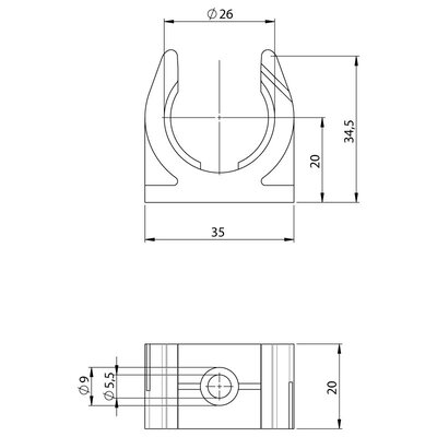 Uchwyt do peszla, 31320 - schemat