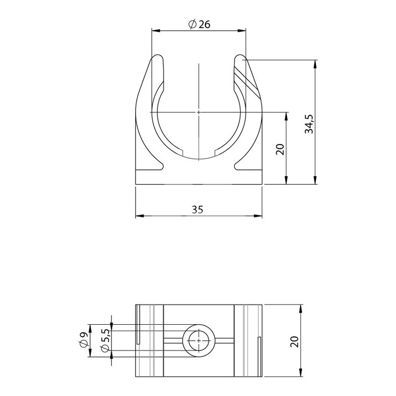 Uchwyt do peszla, 31320 - schemat