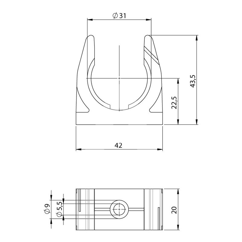 Uchwyt do peszla, 31330 - schemat