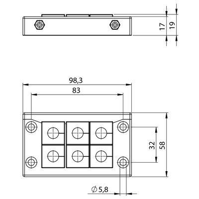 Rama przepustowa KEL-U 10, 54216 - schemat
