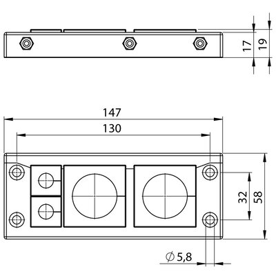 Rama przepustowa KEL-U 24, 54244.200 - schemat
