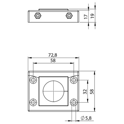 Rama przepustowa KEL-U-B, 54206.200 - schemat