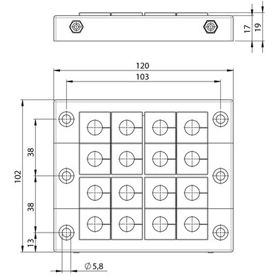 Rama przepustowa KEL 16-MT, 42145.200 - schemat