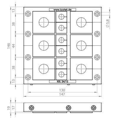 Rama przepustowa KEL 24-2 MT, 42223 - schemat