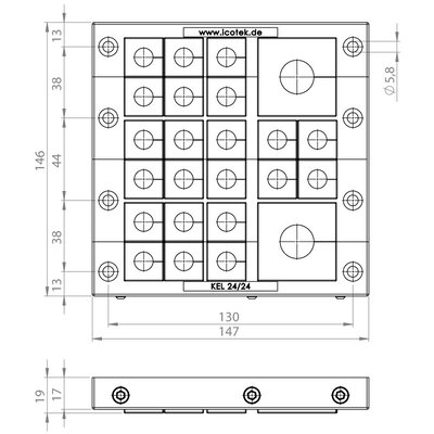 Rama przepustowa KEL 24-2 MT, 42227 - schemat