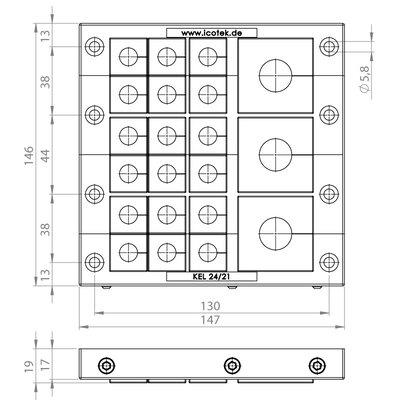 Rama przepustowa KEL 24-2 MT, 42226 - schemat