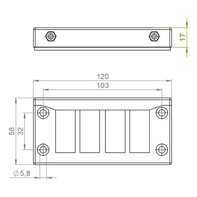 Rama przepustowa KEL-ER-BL 70003.200 - schemat