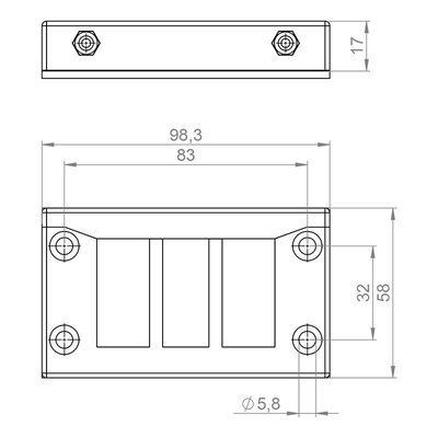 Rama przepustowa KEL-ER-BL 70006.200 - schemat