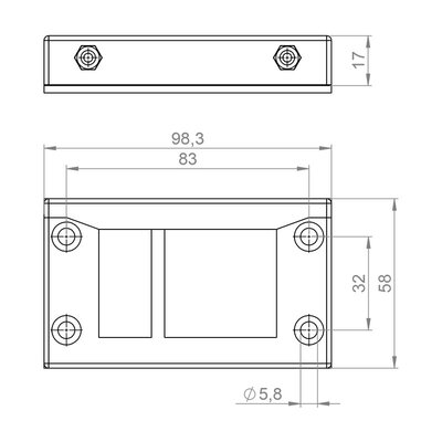 Rama przepustowa KEL-ER-BL 70007.200 - schemat