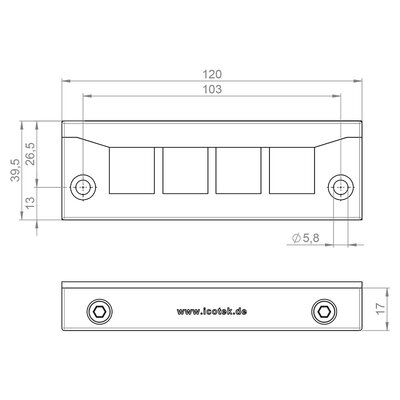 Rama przepustowa KEL-ER-BL-E4 70011.200 - schemat