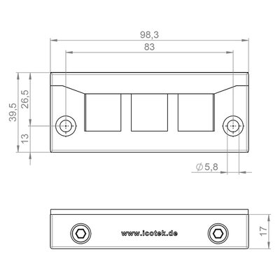 Rama przepustowa KEL-ER-BL-E3 70012.200 - schemat