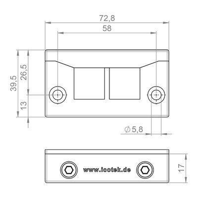 Rama przepustowa KEL-ER-BL-E2 70013.200 - schemat