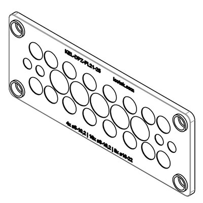 Przepust kablowy KEL-DPZ-FL21/25, na 25 przewodów, 55550 -render