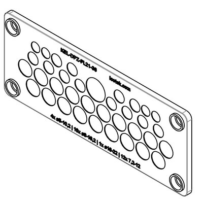 Przepust kablowy KEL-DPZ-FL21/36, na 36 przewodów, 55551 -render