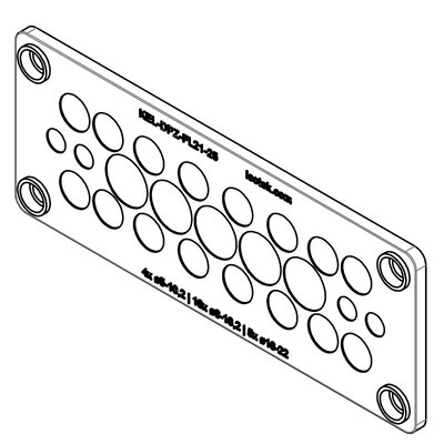 Przepust kablowy KEL-DPZ-FL21/25, na 25 przewodów, 55560 -render