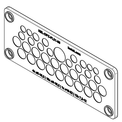 Przepust kablowy KEL-DPZ-FL21/36, na 36 przewodów, 55561 -render