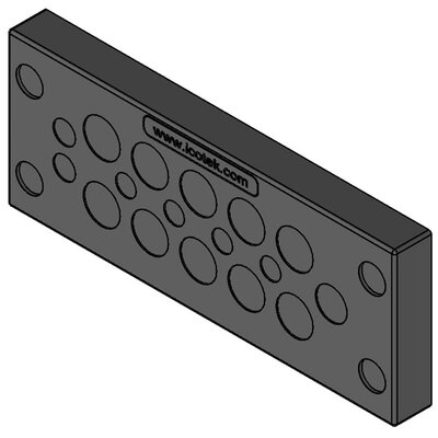 Przepust kablowy niedzielony KEL-DPU 24-OD, na 17 przewodów, 63934 -render