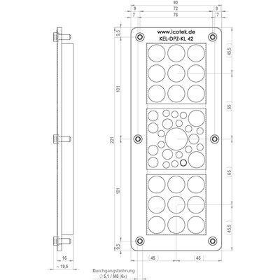 Przepust kablowy KEL-DPZ-KX/KL 42, 43686 - schemat